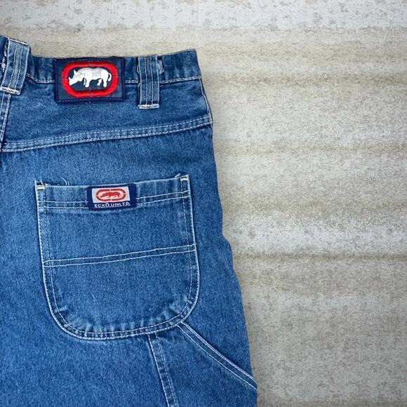 Vintage Y2K Ecko Skater Carpenter Jeans 36x30 Baggy Wide Medium Wash Denim Rap - Picture 3 of 10